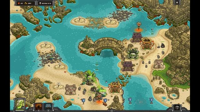 Прохождение Kingdom Rush Frontiers на русском языке №21 все на три звезды смотреть онлайн