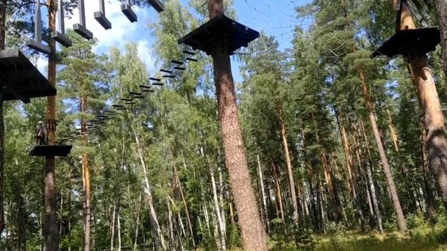 Что делать на каникулах? Парк активного отдыха Орленок - верёвочный городок.