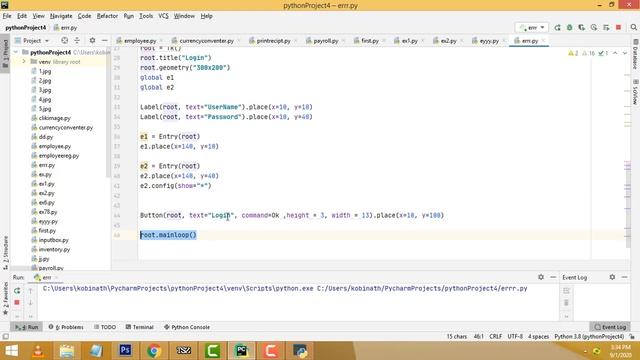 Login page using python tkinter смотреть онлайн