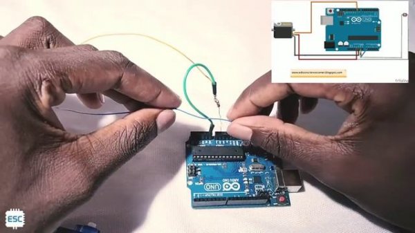 google chrome dino game automation with arduino and servo