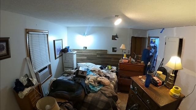 We Built a Wall in our Bedroom out of Laminate Flooring. Episode#127