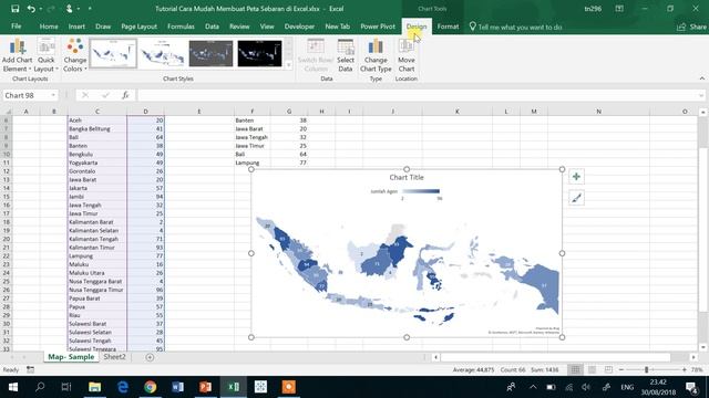 Cara Mudah Membuat Peta Sebaran di Ms Excel Kurang dari Satu Menit смотреть онлайн