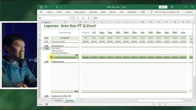 Cara Membuat Laporan Arus Kas di Excel dari Jurnal Debit Kredit / Buku Besar смотреть онлайн