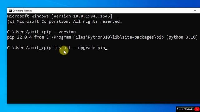 How to Upgrade pip on Windows 10 (2022) | Command to upgrade pip смотреть онлайн
