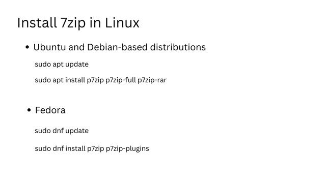 How To Install 7zip In Linux