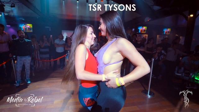 STEPHANIE LUCERO & STEPH METZGER Bachata Demo At TSR TYSONS