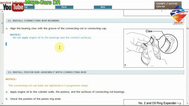 2AZ-FE 2.4L Engine Rebuild Repair Manual ? Of Toyota Camry, Rav4 And Previa 2004-2010 смотреть онлайн