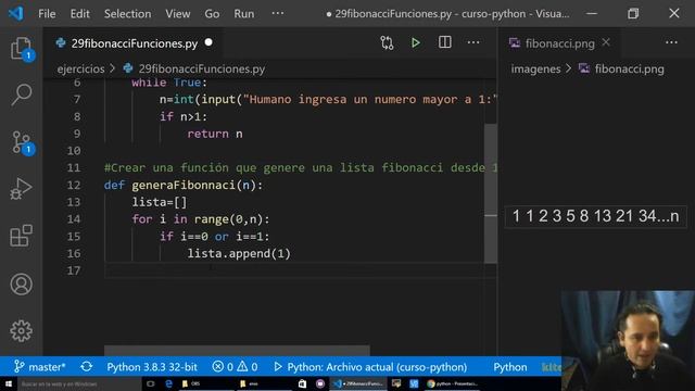 PYTHON Ejercicio 29 Serie fibonacci con funciones y listas [60]???? смотреть онлайн