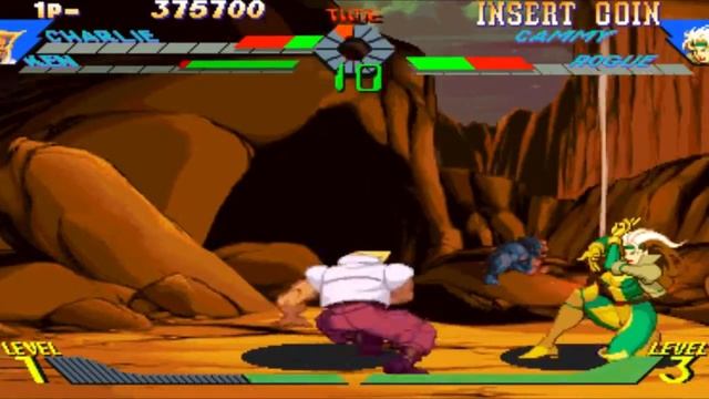 X-Men VS Street Fighter - Charlie/Ken - Expert Difficulty Playthrough смотреть онлайн