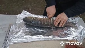 БЕЛЫЙ АМУР на углях в фольге НА МАНГАЛЕ!