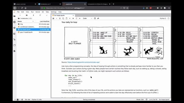 Geo-Python 2020 Lesson 3.1 - Repeating tasks with loops смотреть онлайн