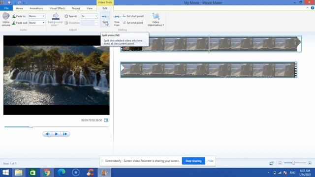 How to split and trim a video in Windows Movie Maker смотреть онлайн
