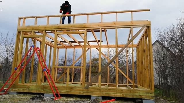 Стропильная система. Каркасный дом 6 на 4 своими руками смотреть онлайн