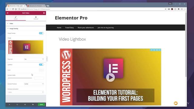 ELEMENTOR for Wordpress Video Lightbox Tutorial смотреть онлайн