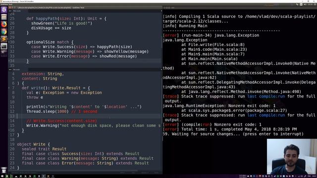 #Scala - Your First Programming Language - Part 21.1 - Exceptions & Other Error Handling Techniques смотреть онлайн