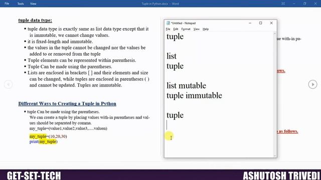 Tuple In Python Part-1 смотреть онлайн