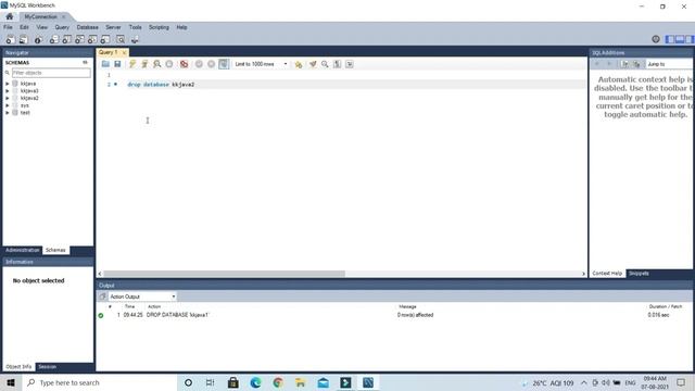 How to Drop a Schema using MySQL Workbench & command line? | MySQL Workbench Tutorial смотреть онлайн