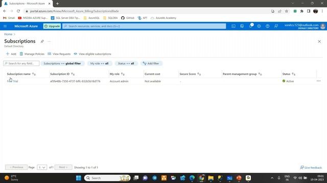 DAY#2: Azure Subscription, Resource Group, Free Trail Account Creation смотреть онлайн
