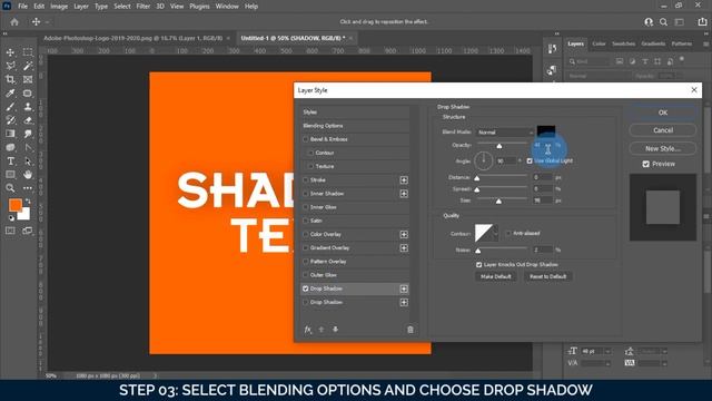 Shadow Text Effect | Photoshop Turn смотреть онлайн