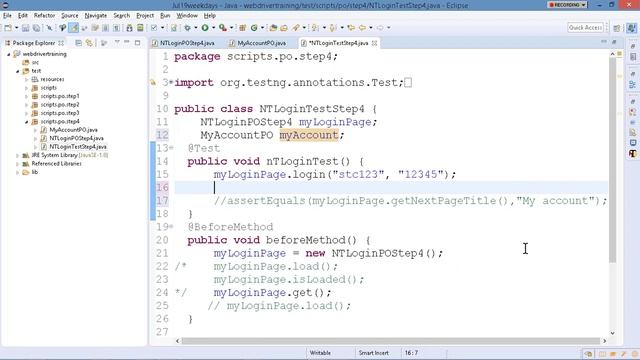 Page Object Design Pattern Selenium WebDriver Part II (with Java and TestNG) смотреть онлайн