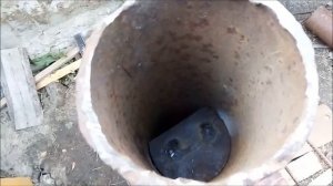 печь для мастерской из 4 газовых балоннов