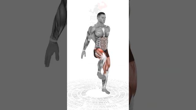 Воздушные приседания с подьемом бедра попеременно/Air squats with alternate hip raises смотреть онлайн