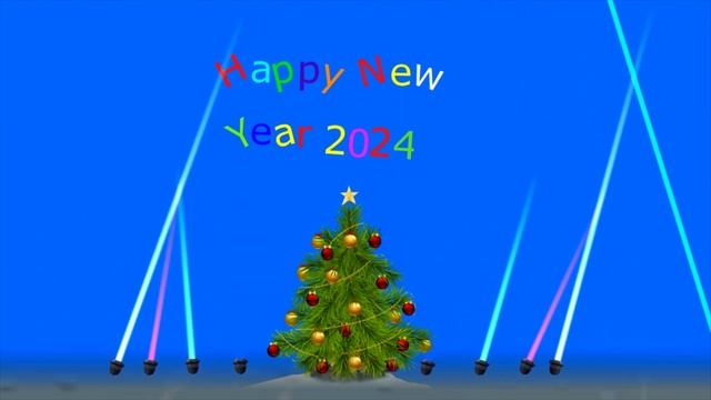 Happy New Year 2024 Green Screen/animation Happy New Year On Green Screen