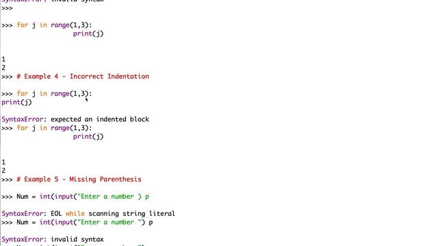 Tutorial 10 Python Programming - Errors in Programming- Syntax/Runtime/Logical смотреть онлайн