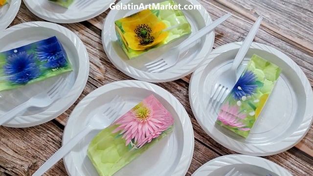 Tropical Fruit Jelly With Cream Flowers смотреть онлайн
