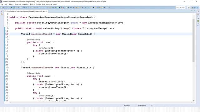 What is BlockingQueue ? How can we implement Producer Consumer problem using BlockingQueue ? смотреть онлайн
