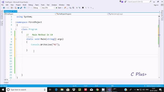 Main Method In C# смотреть онлайн