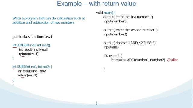 Function or Method with Java implementation, function with or without return value. смотреть онлайн