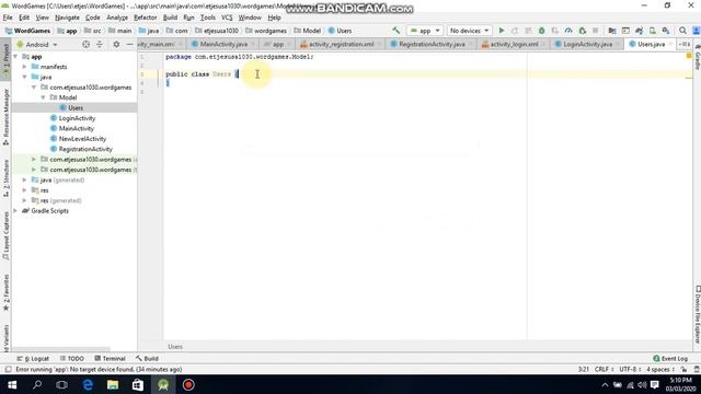 Firebase Database User Log in Android Studio Creating Users Java Class Part 2 смотреть онлайн