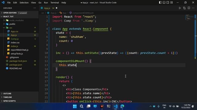React Class based Components Complete | React.js Full Course #23 смотреть онлайн
