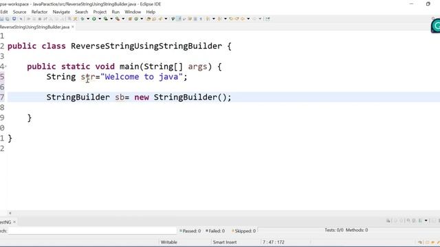 Reverse String Using StringBuilder in java | String reverse in java | Mostly asked in interview смотреть онлайн