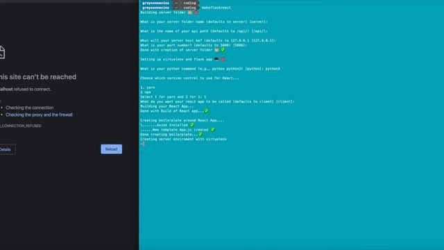 Demo of makeflaskreact: command line tool to make a react flask app смотреть онлайн