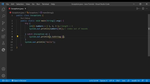 Java Tutorial for Beginners 14 - Exceptions || كورس جافا للمبتدئين смотреть онлайн