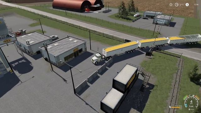 SELLING CORN WITH 3 BSM TRAILERS! (bad idea) | Lone Oak - Farming Simulator 19 смотреть онлайн