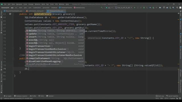 Android Studio | Grocery List application using SQLite Database - Part 8 #androidstudio #Java смотреть онлайн