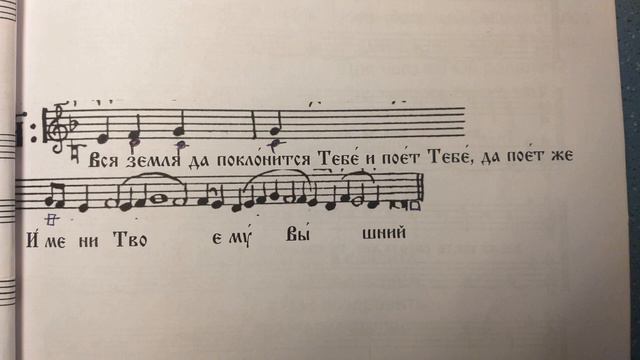 Прокимен на Литургии: Вся земля да поклонится... смотреть онлайн