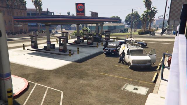 BodyCam + SecurityCam Footage of Gas Station Shooting During Armed Robbery. смотреть онлайн