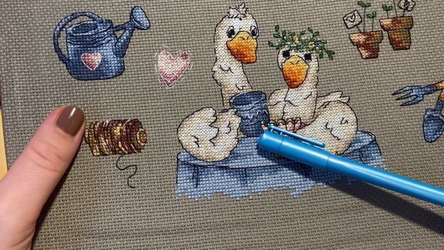 Вышивка крестом. Adriana Сделай своими руками. Гусь-дачник. смотреть онлайн