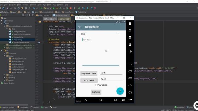 36 Not Activity Bölüm 1 | Android Content Provider | Storage | Sqlite Dersleri смотреть онлайн