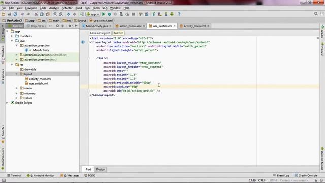#8 How to add a switch in android action bar - Android studio (NEW) смотреть онлайн