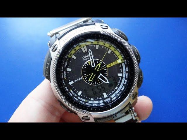Обзор часов Casio Pro-Trek PRW-5000T-7E смотреть онлайн