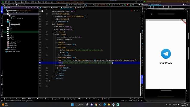 Telegram Flutter PART 1 - Phone Login Screen смотреть онлайн
