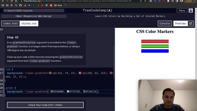 freeCodeCamp - Learn CSS by Building a Set of Colored Markers (61-70) смотреть онлайн