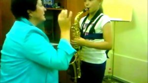 Занятие по игре на саксофоне #1