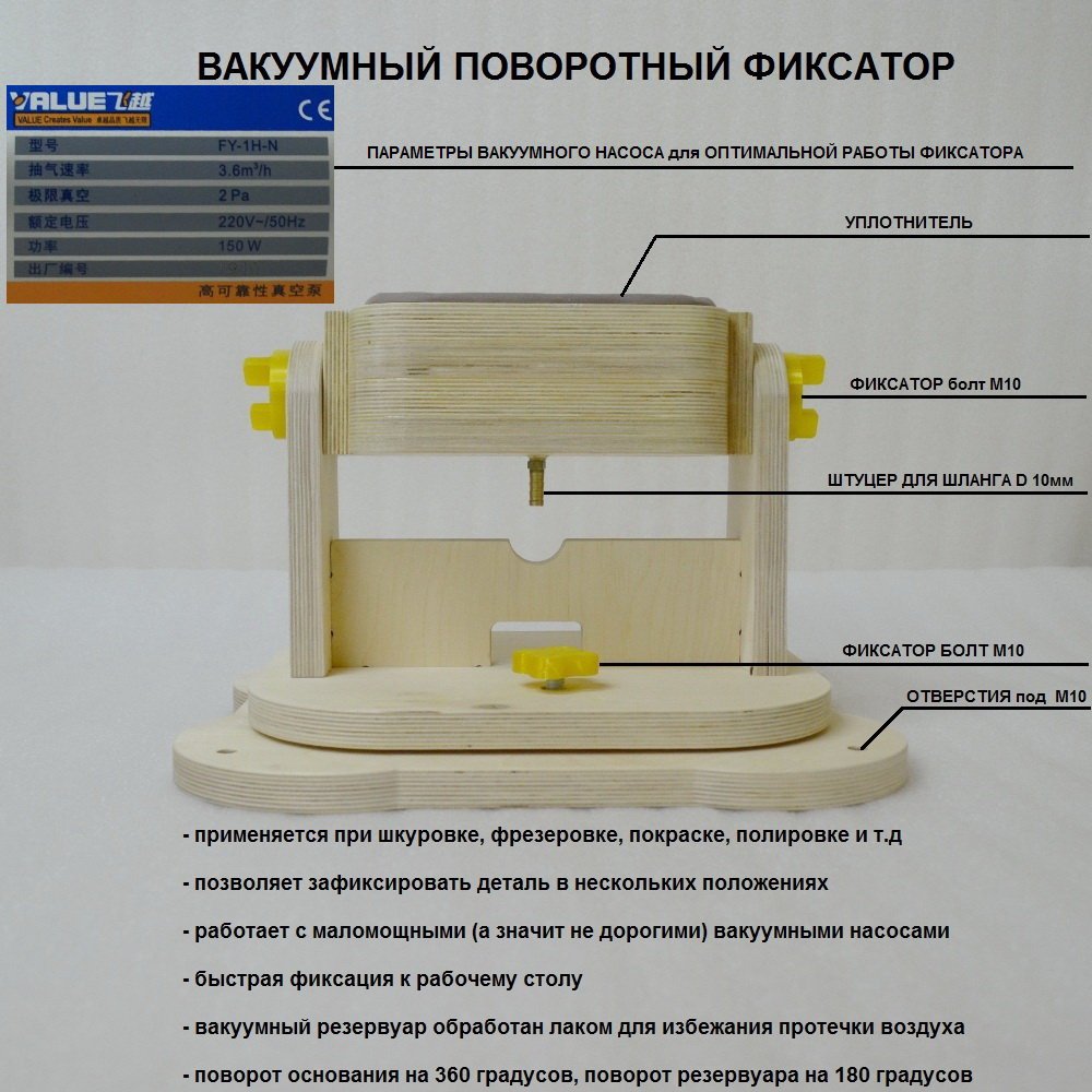 Вакуумный поворотный фиксатор смотреть онлайн