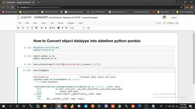 How to convert object datatype to datetime python pandas|object datatype to datetime смотреть онлайн